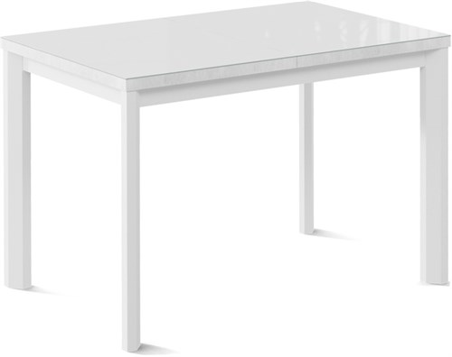 Стол обеденный Нагано, белое/белый цемент, ножки белые металл - фото 11111