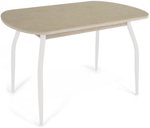 Стол с керамогранитом Портофино, Керамика Fokos-Terra/лофт, ножки белые металл - фото 12693