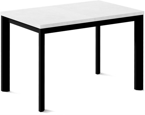 Стол обеденный Нагано, Белый цемент, ножки черные металл - фото 14040