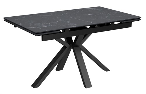 Стол Баден-1С керамика Black Marble (черный мрамор) , нога 120Q черная - стол обеденный с керамогранитом - фото 20276