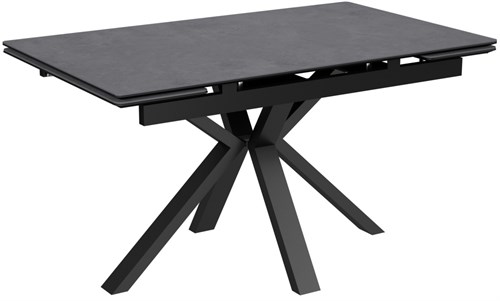 Стол Баден-1С керамика Carbon , нога 120Q черная - стол обеденный с керамогранитом - фото 20308