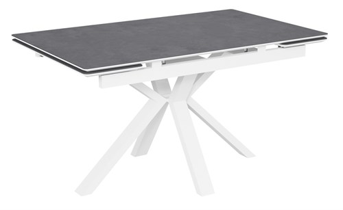 Стол Баден-1С керамика Carbon , нога 120Q белая - стол обеденный с керамогранитом - фото 20388