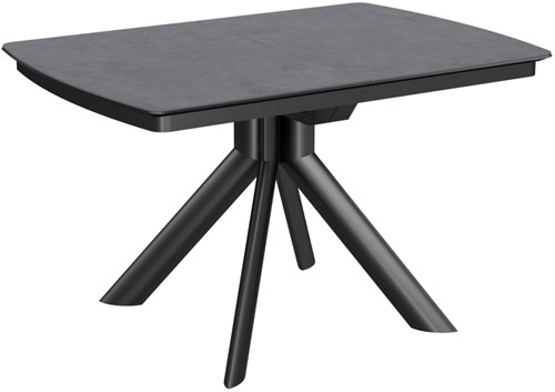 Стол с керамогранитом Атланта 3C/E, керамика Carbon, ножки 133Е черные - фото 21160