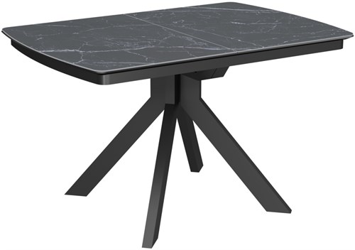 Стол с керамогранитом Атланта 3C/Q, керамика Black Marble (черный мрамор) , ножки 133Q черные - фото 21176