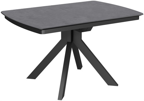 Стол с керамогранитом Атланта 3C/Q, керамика Carbon, ножки 133Q черные - фото 21216