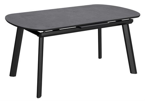 Обеденный стол Шамони, керамика Carbon, ножки черные - фото 21231
