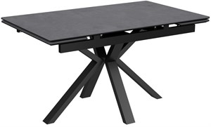 Стол Баден-1С керамика Carbon , нога 120Q черная - стол обеденный с керамогранитом