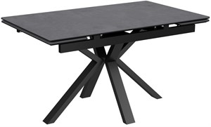 Стол Баден-2С керамика Carbon , нога 120Q черная - стол обеденный с керамогранитом