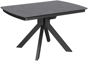 Стол с керамогранитом Атланта 3C/Q, керамика Carbon, ножки 133Q черные