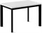 Стол обеденный Нагано, белое/белый цемент, ножки черные металл - фото 11066