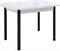 Стол кухонный Портофино-1 EVO, Стекло белое/белый ножки черные металл, 105х65 см. - фото 11165