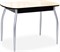 Стол кухонный Портофино-1 EVO, Стекло песочное/венге ножки хром-лак, 105х65 см. - фото 11171