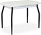 Стол кухонный Портофино Стекло белое/белый, ножки черные металл - фото 11258