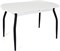 Стол кухонный Портофино, Белый цемент, ножки черные металл - фото 14222