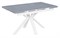 Стол Баден-1С керамика Armani Grey (серый камень) , нога 120Q белая - стол обеденный с керамогранитом - фото 20372