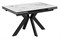 Стол Сумо-2С керамика Champagne (мрамор шампань) , нога 125Q черная - стол обеденный с керамогранитом - фото 20699