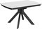 Стол с керамогранитом Атланта 3C/Q, керамика White Marble (белый мрамор) , ножки 133Q черные - фото 21166