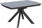 Стол с керамогранитом Атланта 3C/Q, керамика Armani Grey (серый камень), ножки 133Q черные - фото 21186